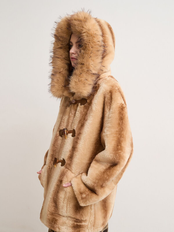 Oversize Hoodie Cruelty-Free Faux Mink Fur Coat - Kai's Eco Fur